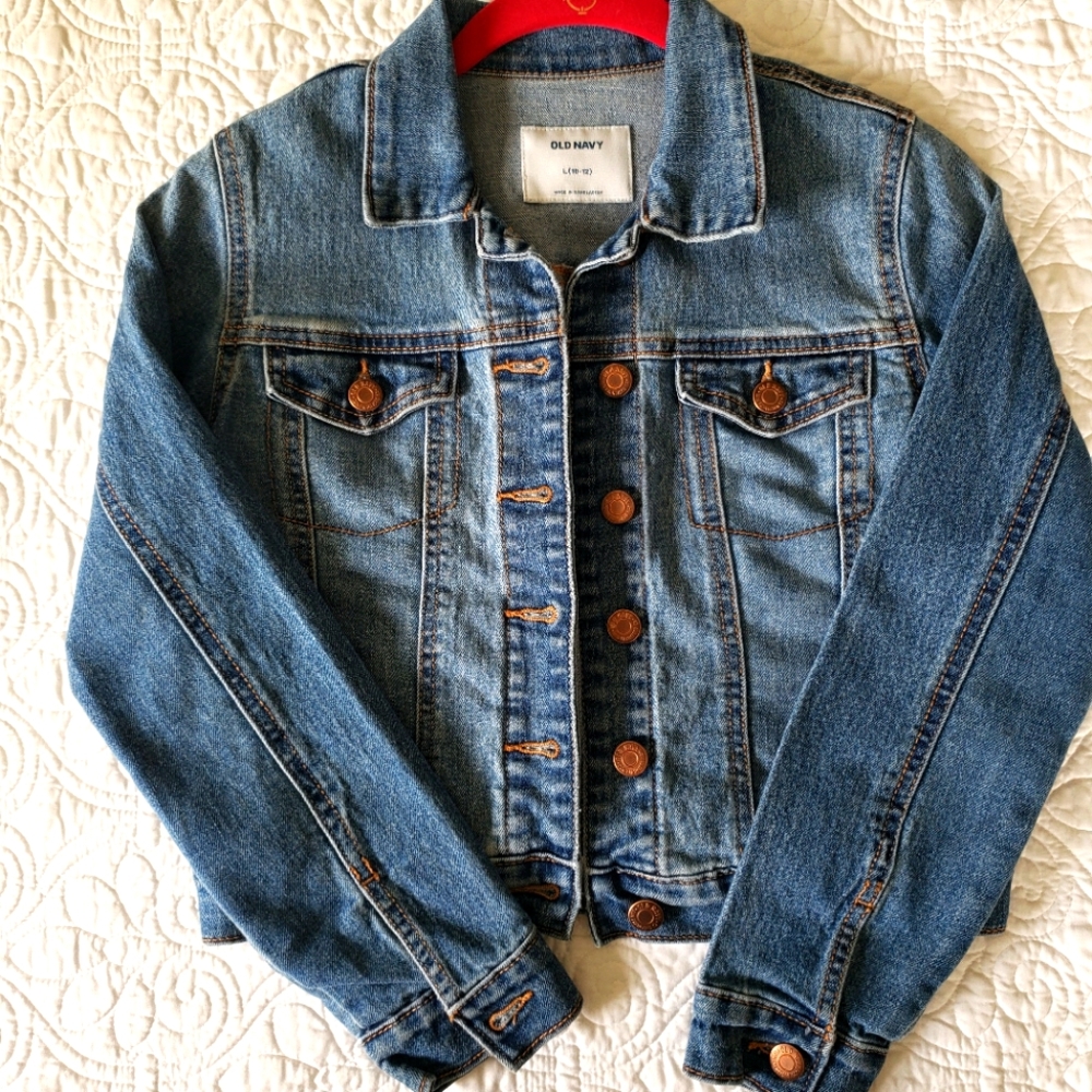 Girls OLD NAVY Button Jean Jacket L (10/12)